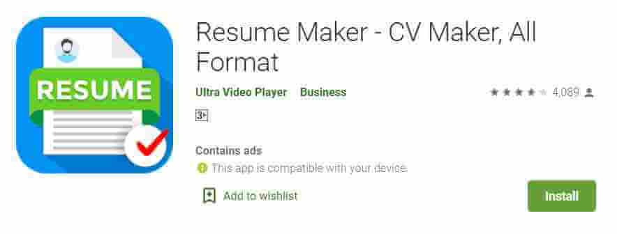 CV Resume Maker App