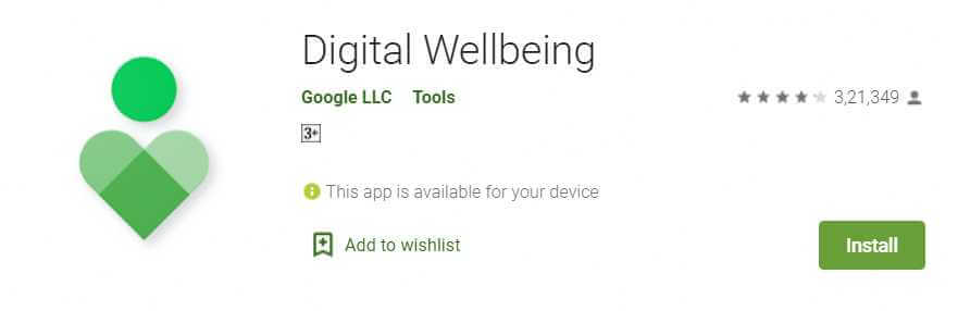 digital wellbeing app