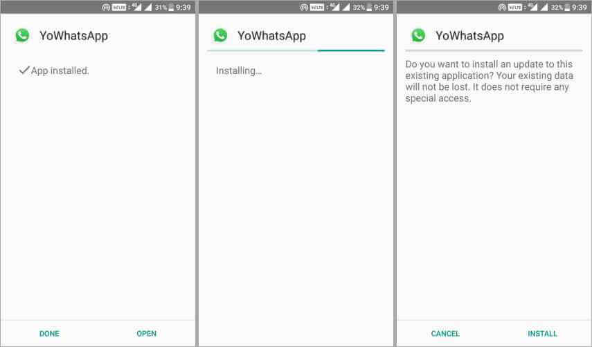 Yo Whatsapp Install