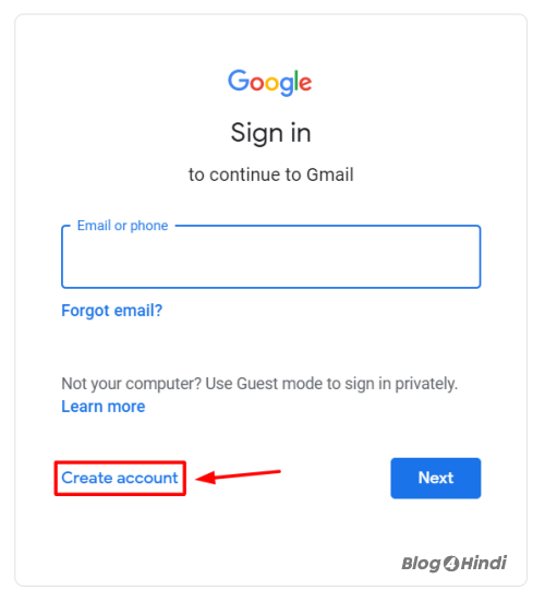 create new gmail account