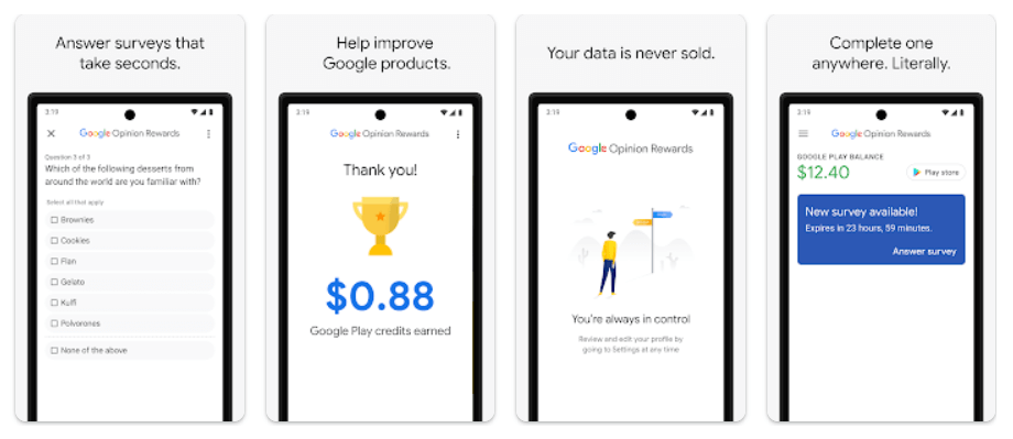 google opinion rewards app